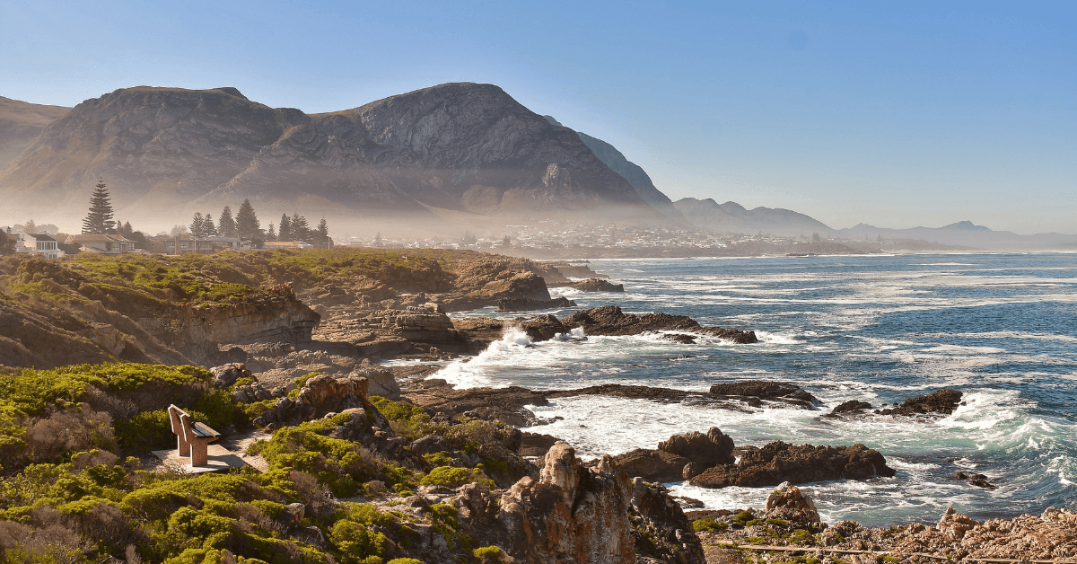 Cliff Path along the rocky coastline of Hermanus 