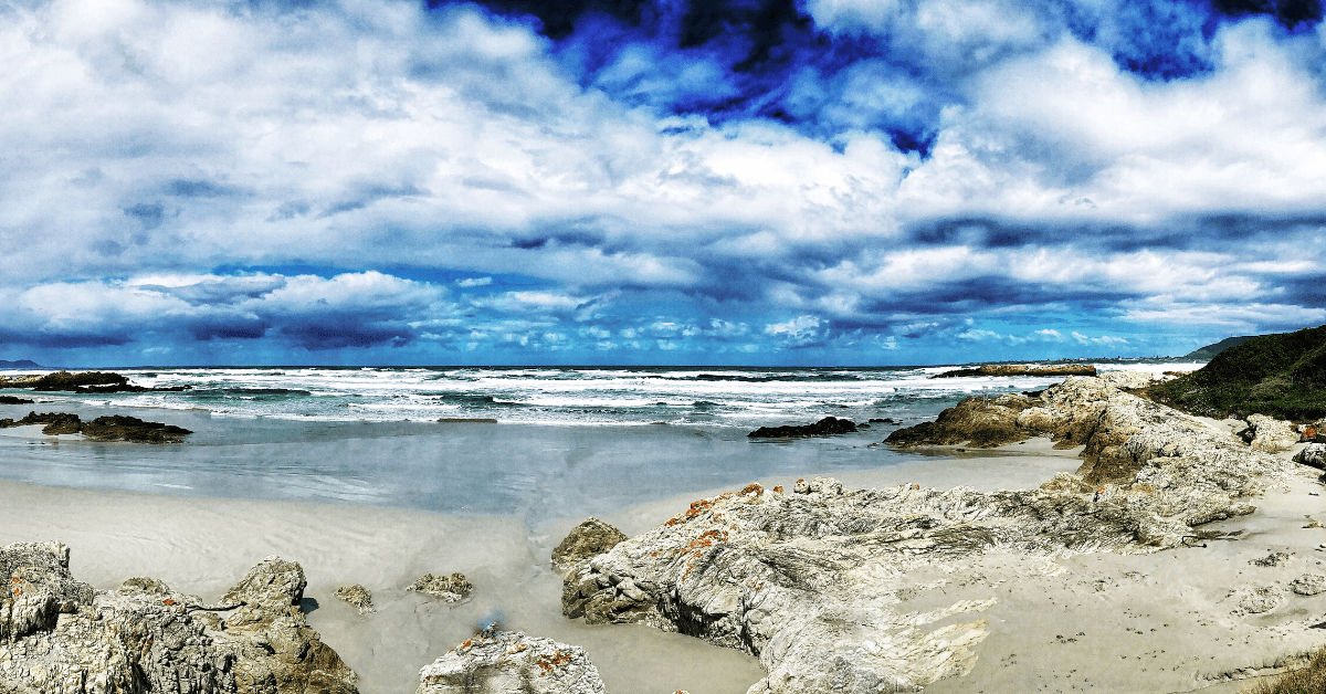 View of Voëlklip Beach in Hermanus 