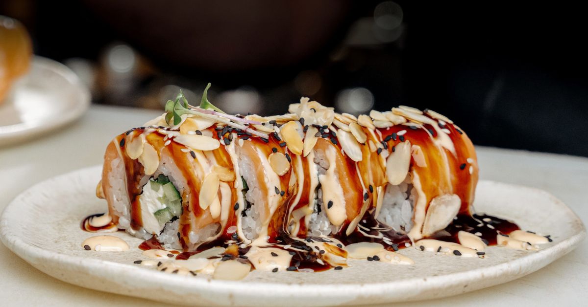 Sushi on a plate